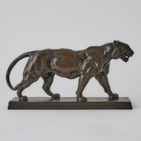 French Patinated Bronze Animalier Figure of a Tiger