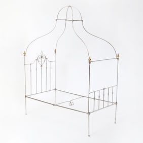 Directoire Steel and Brass Bed