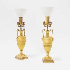 Pair of Empire Ormolu Urns