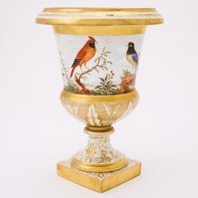 Paris Porcelain Ornithological Vase