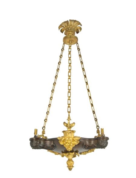 Louis Philippe Bronze and Ormolu Mounted Three-Light Chandelier (1 of 4)