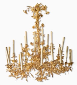 Louis XV Style Gilt Bronze Twenty-Four Light Chandelier