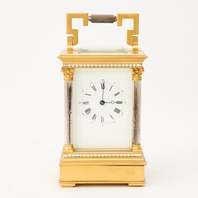 Napoleon III Brass Carriage Clock Droucourt, Paris,