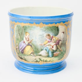 Sèvres Style Porcelain Cachepot