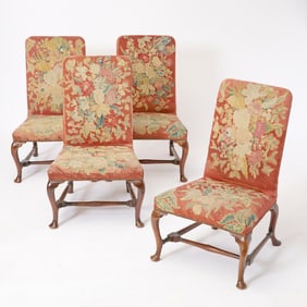Set of Four George I Walnut Side Chairs