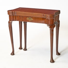 George II Double Top Mahogany Games Table