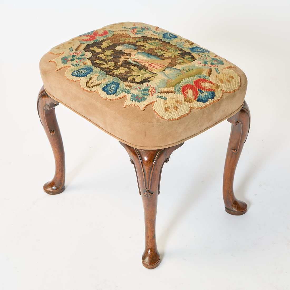 George II Carved Mahogany Stool (1 of 4)