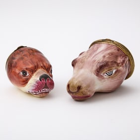 Two South Staffordshire Enamel Bonbonnières