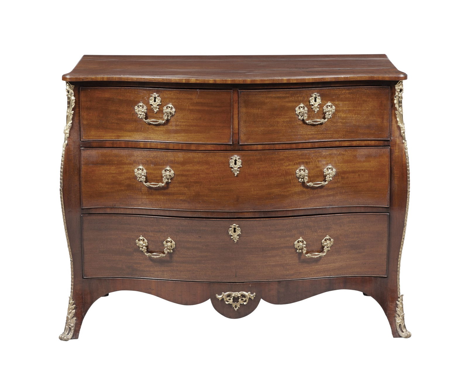 George III Gilt-Metal Mounted Mahogany Serpentine Commode (1 of 10)