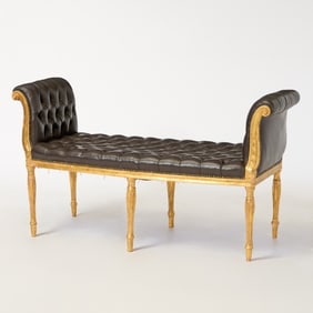 George III Giltwood Window Bench