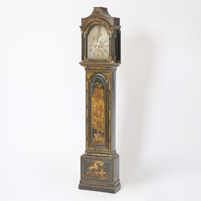 George III Blue Japanned Long Case Clock