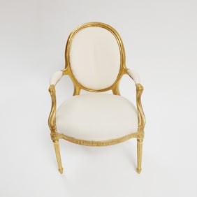 George III Carved and Giltwood Armchair