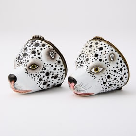 Two Staffordshire Enamel Bonbonnières