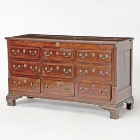 George III Provincial Oak Mule Chest