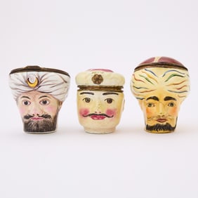 Group of Three Enamel Bonbonnières