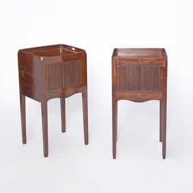 Pair of George III Mahogany Nightstands