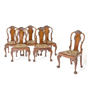 Set of Six George II Style Mahogany Dining Chairs