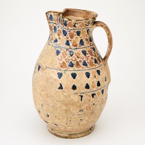 Hispano-Moresque Tin-Glazed Earthenware Armorial Jug