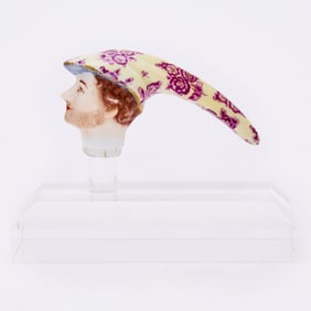 Doccia Porcelain Cane Handle, Model No. 6689