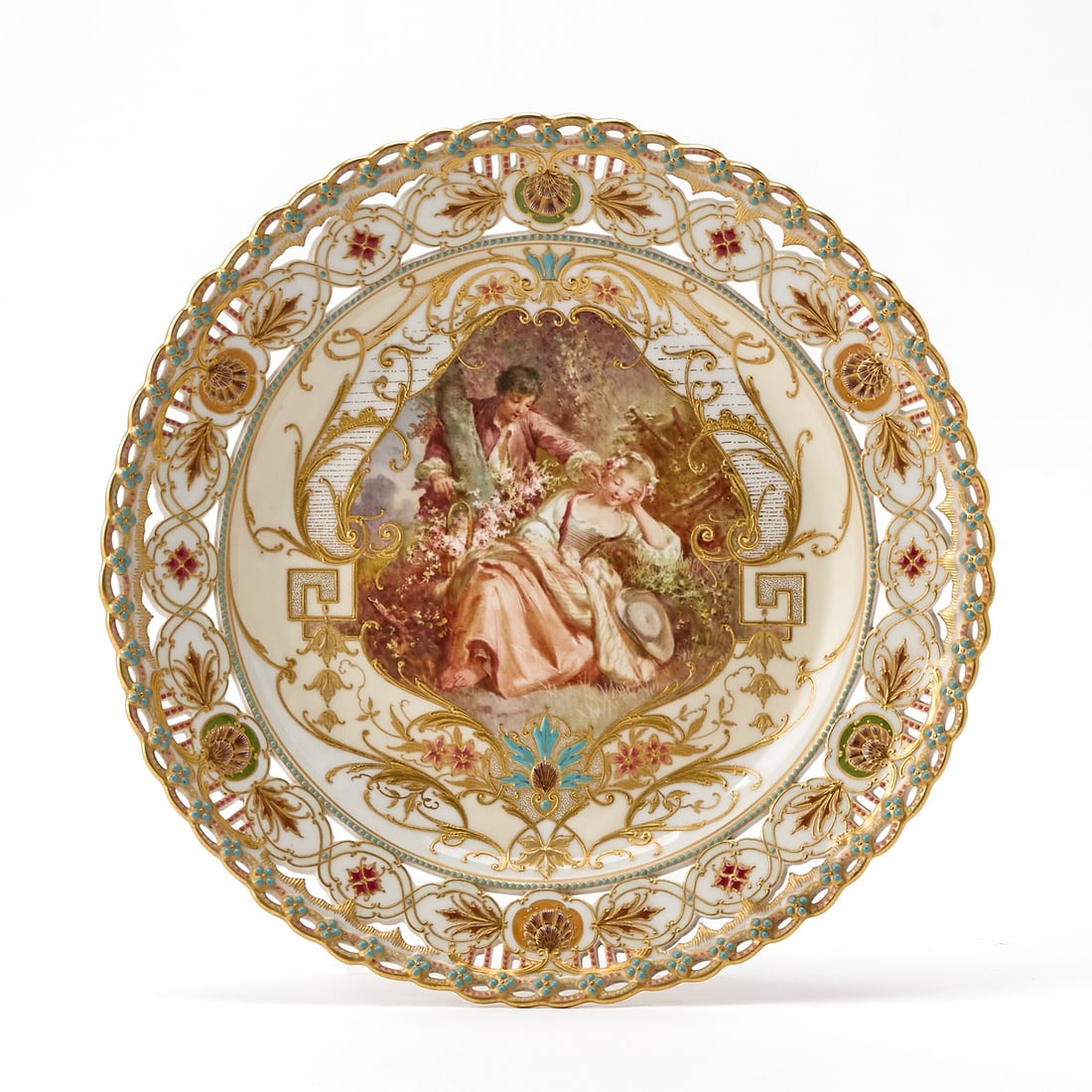 Berlin K.P.M. Reticulated Porcelain Cabinet Plate (1 of 5)