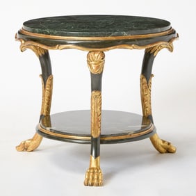Austrian Neoclassical Painted and Parcel-Gilt Gueridon