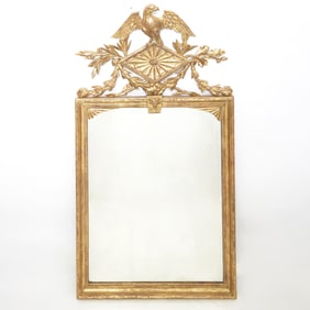 Austrian Neoclassical Giltwood Mirror with Eagle