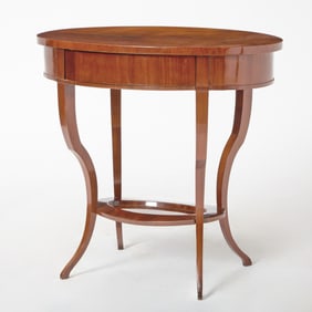 Swedish Gustav IV Mahogany Oval Side Table