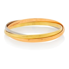 Cartier Tricolor Gold 'Trinity' Bangle Bracelet