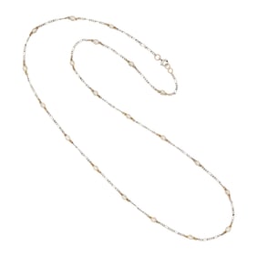 Platinum, Gold and Diamond Chain Necklace