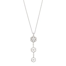 White Gold and Diamond Pendant-Necklace