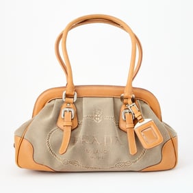 Prada Canapa Logo Frame Bag