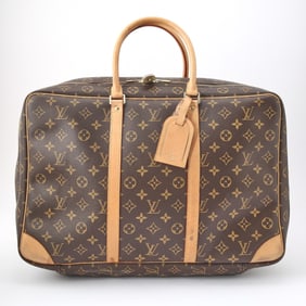 Louis Vuitton Monogrammed Canvas and Leather Suitcase