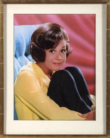 Framed photographs and ephemera from the career of Mary Tyler Moore