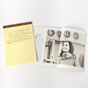 Mary Tyler Moore's handwritten description of Mary Richards for Time Magazine