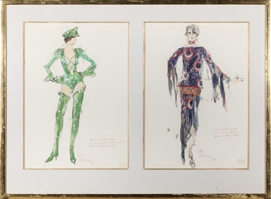 Two Original Pete Menafee Costume Designs for Mary's Incredible Dream