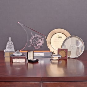 A group of eight items presented to Mary Tyler Moore