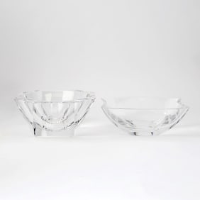 Two Blown Glass Bowls from The Juvenile Diabetes Foundation