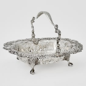 George II Sterling Silver Cake Basket
