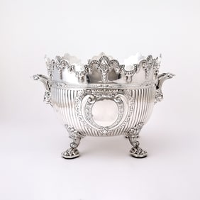 Victorian Sterling Silver Monteith Centerpiece Bowl