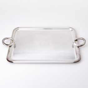 Christofle Silver-Plated Two-Handled Serving Tray