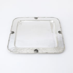 Spanish Silver Plated Square Tray
