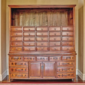 Chinese Softwood Apothecary Cabinet