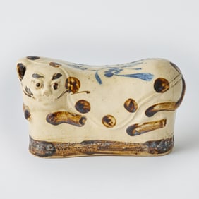 Chinese Painted Pottery Cat-Form Pillow