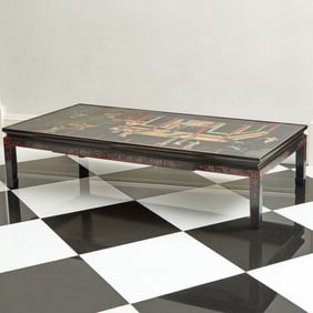 Chinese Low Table with Coromandel Panel