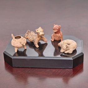 Group of Four Pre Columbian Animal Effigies