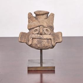 Mixtec Pottery Head of Tlatloc