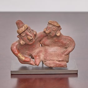 Nayarit Pottery Co-joined Seated Couple