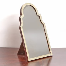 Queen Anne Style Shagreen Veneered Table Mirror