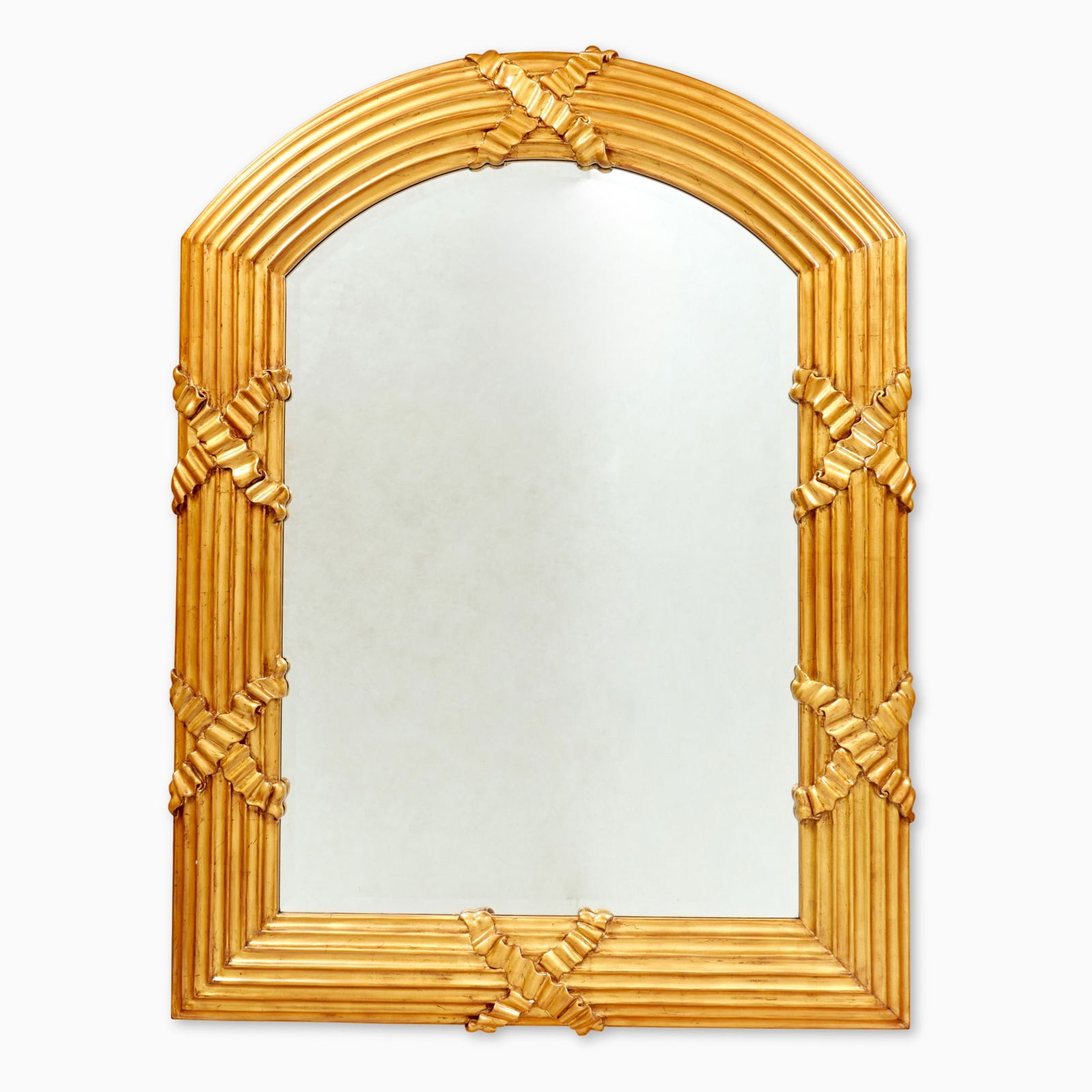 Neoclassical Style Giltwood Mirror: 20th Century Height 65 inches, width 48 1/2 inches.