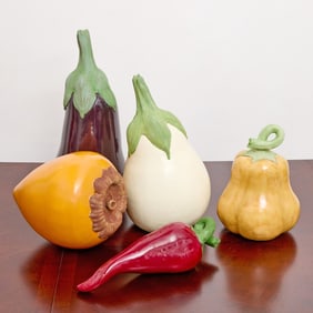 Group of Five Ceramic Vegetables